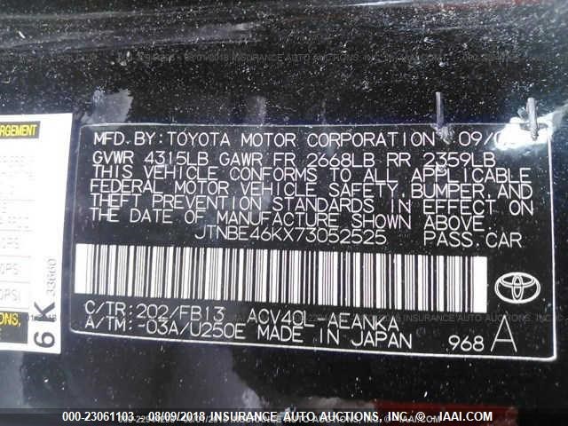 JTNBE46KX73052525 - 2007 TOYOTA CAMRY NEW GENERATION CE/LE/XLE/SE Unknown photo 9