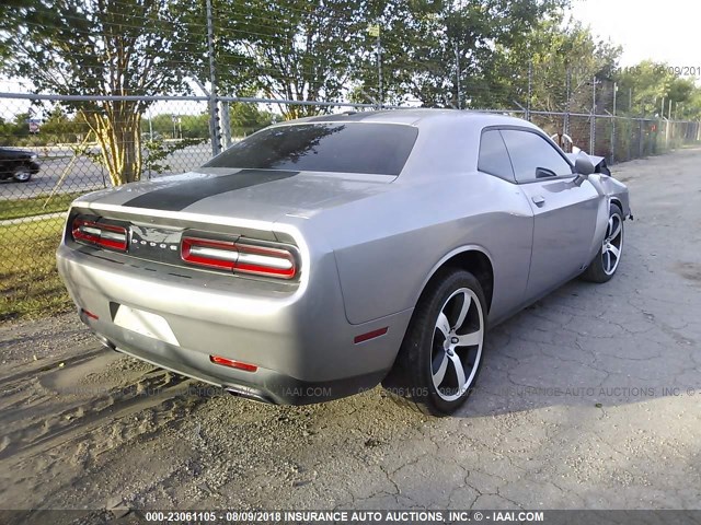 2C3CDZAG2GH153054 - 2016 DODGE CHALLENGER SXT GRAY photo 4