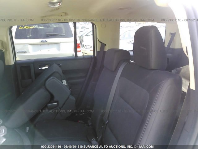 2FMGK5B87DBD31554 - 2013 FORD FLEX SE WHITE photo 8