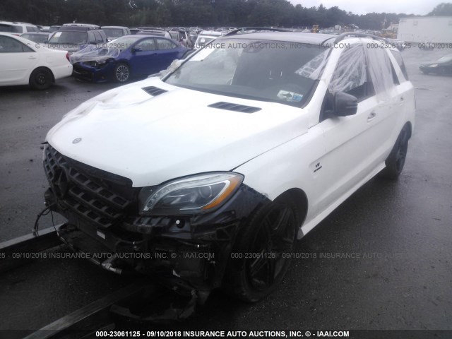 4JGDA7EB8EA360535 - 2014 MERCEDES-BENZ ML WHITE photo 2