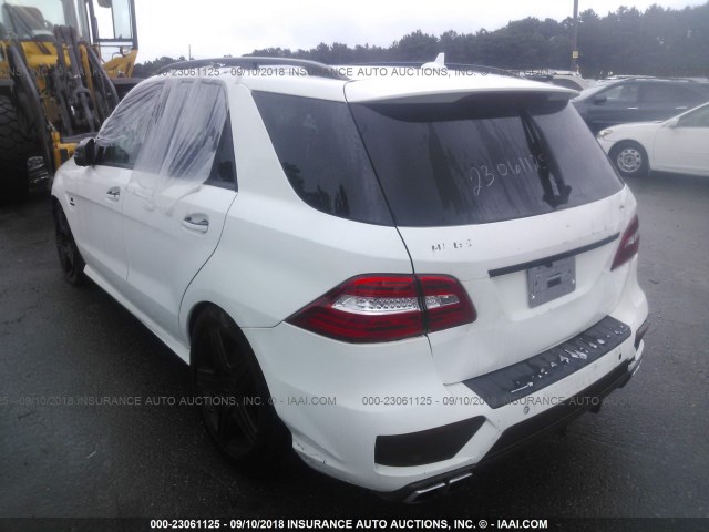 4JGDA7EB8EA360535 - 2014 MERCEDES-BENZ ML WHITE photo 3