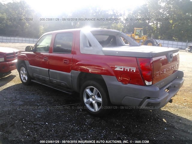 3GNEC13T42G217582 - 2002 CHEVROLET AVALANCHE C1500 RED photo 3