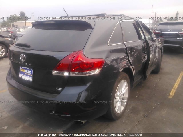 4T3ZA3BBXEU087476 - 2014 TOYOTA VENZA LE/XLE BLACK photo 4