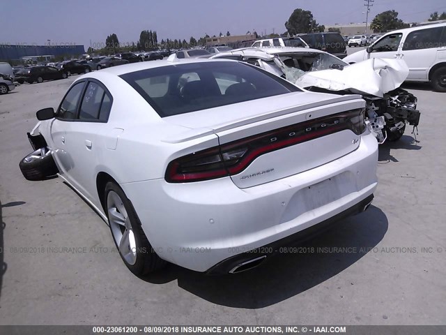 2C3CDXCT7JH243032 - 2018 DODGE CHARGER R/T WHITE photo 3