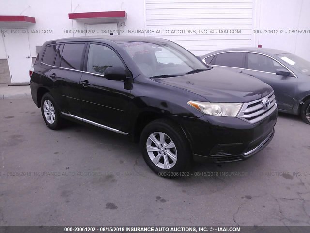 5TDZA3EH4DS037916 - 2013 TOYOTA HIGHLANDER PLUS BLACK photo 1