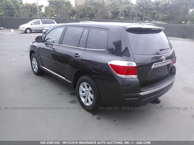 5TDZA3EH4DS037916 - 2013 TOYOTA HIGHLANDER PLUS BLACK photo 3