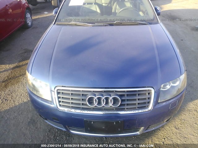 WAUAT48H83K015686 - 2003 AUDI A4 3.0 CABRIOLET BLUE photo 6