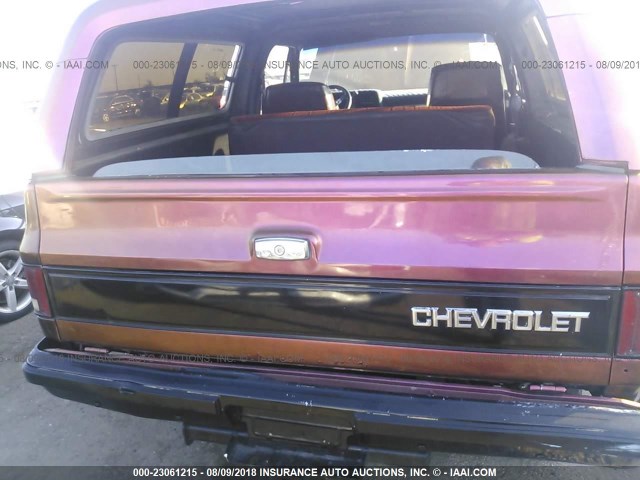 1G8EK18H7GF120590 - 1986 CHEVROLET BLAZER K10 PURPLE photo 6