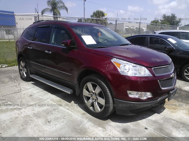 1GNKVLED3BJ275633 - 2011 CHEVROLET TRAVERSE LTZ RED photo 1