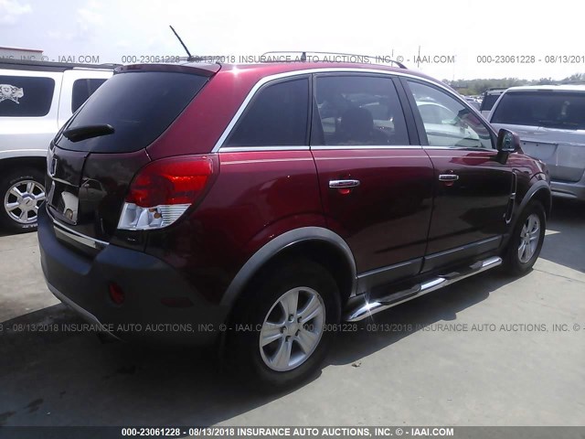 3GSCL33P68S685886 - 2008 SATURN VUE XE RED photo 4