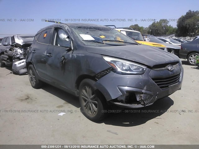 KM8JT3AF5EU948275 - 2014 HYUNDAI TUCSON GRAY photo 1