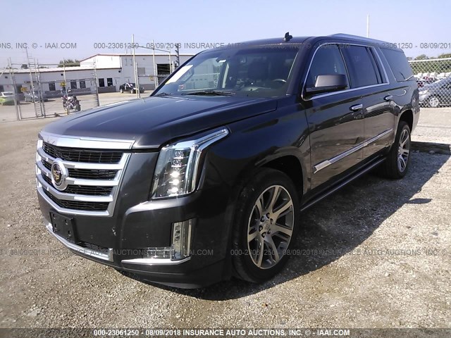 1GYS4JKJ8FR287868 - 2015 CADILLAC ESCALADE ESV PREMIUM GRAY photo 2