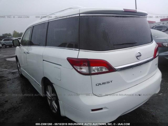 JN8AE2KP0C9050557 - 2012 NISSAN QUEST S/SV/SL/LE WHITE photo 3