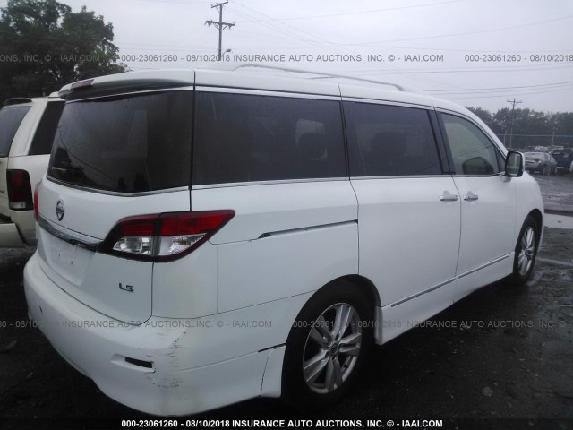 JN8AE2KP0C9050557 - 2012 NISSAN QUEST S/SV/SL/LE WHITE photo 4