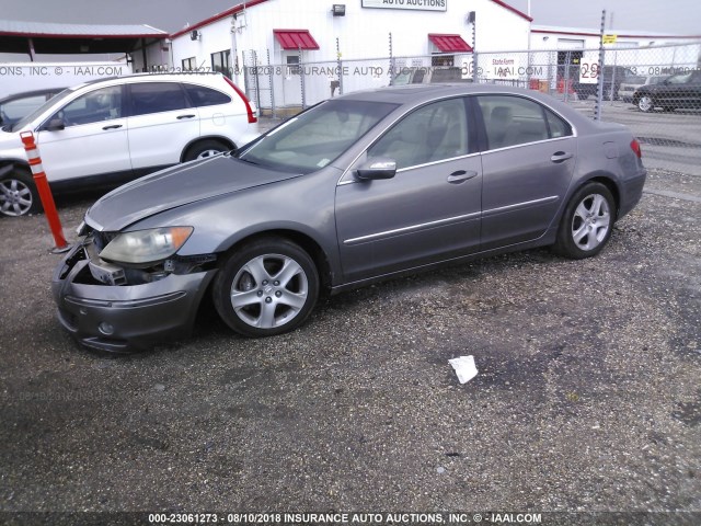 JH4KB16546C002416 - 2006 ACURA RL GRAY photo 2