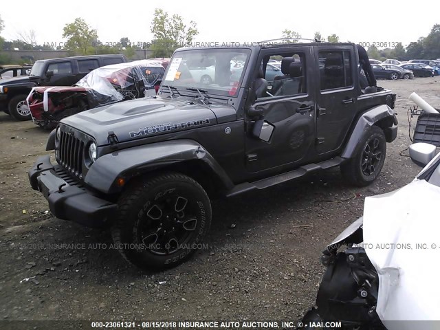 1C4BJWEG1HL653039 - 2017 JEEP WRANGLER UNLIMITE SAHARA GRAY photo 2