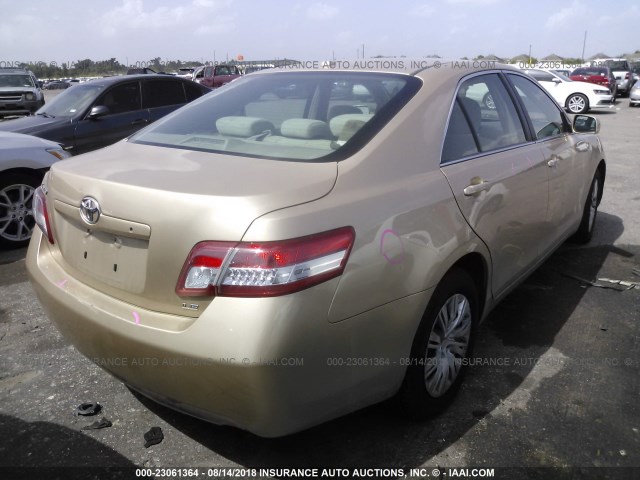 4T1BF3EK7AU100864 - 2010 TOYOTA CAMRY SE/LE/XLE 金色 照片 4