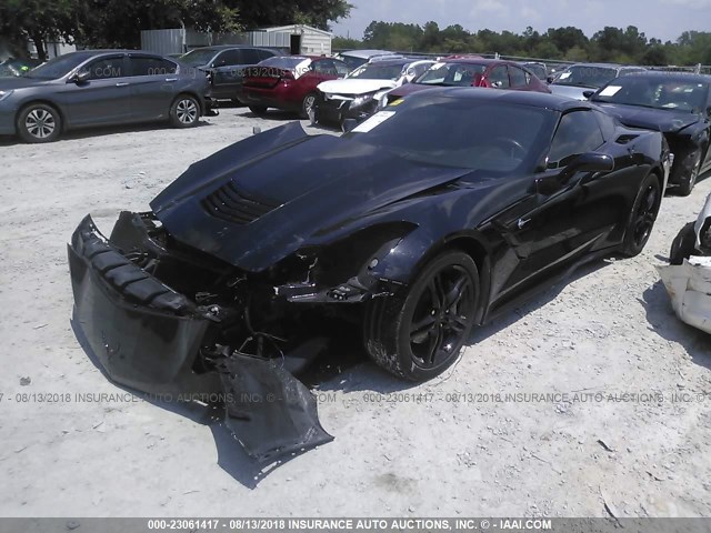 1G1YA2D70F5104706 - 2015 CHEVROLET CORVETTE STINGRAY/1LT BLACK photo 2