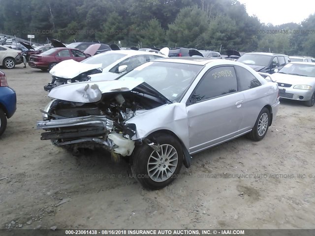 1HGEM22925L025247 - 2005 HONDA CIVIC EX SILVER photo 2