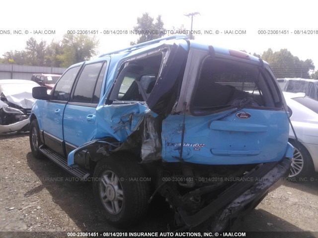 1FMPU15516LA52222 - 2006 FORD EXPEDITION XLT BLUE photo 3