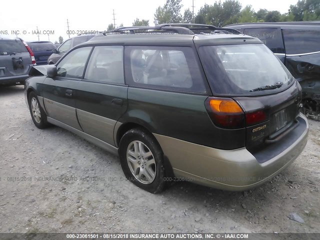 4S3BH675127624681 - 2002 SUBARU LEGACY OUTBACK AWP GREEN photo 3