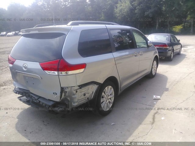 5TDJK3DC5BS011550 - 2011 TOYOTA SIENNA LE GRAY photo 4