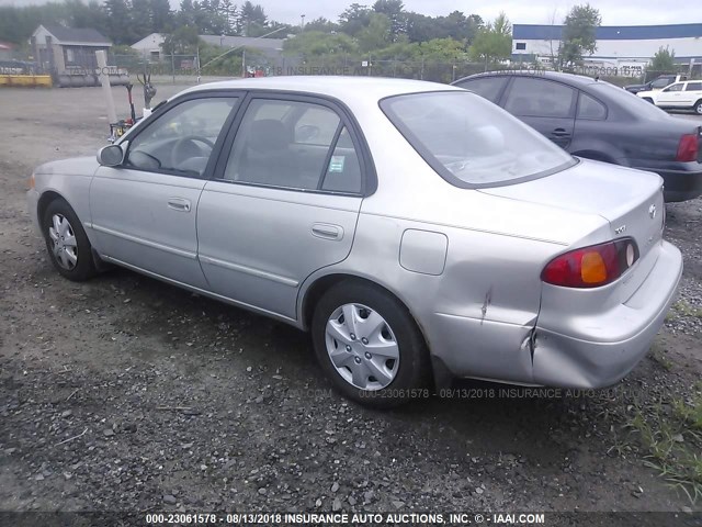 2T1BR12E01C470534 - 2001 TOYOTA COROLLA CE/LE/S SILVER photo 3