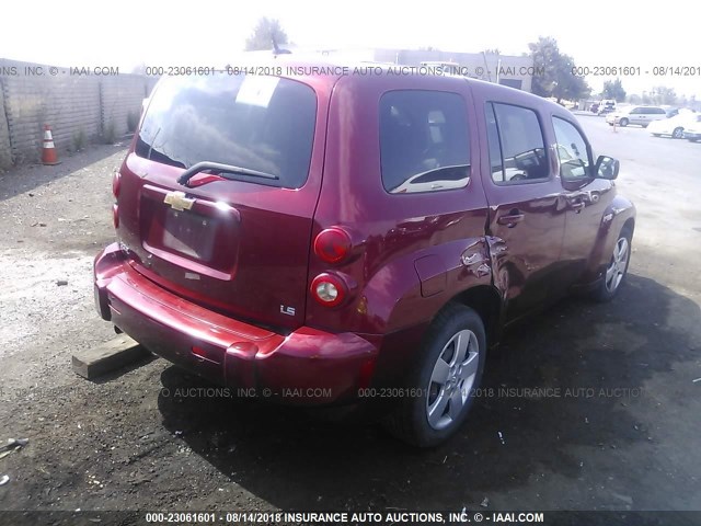 3GNDA13D48S590444 - 2008 CHEVROLET HHR LS ბურგუნდია ფოტო 4