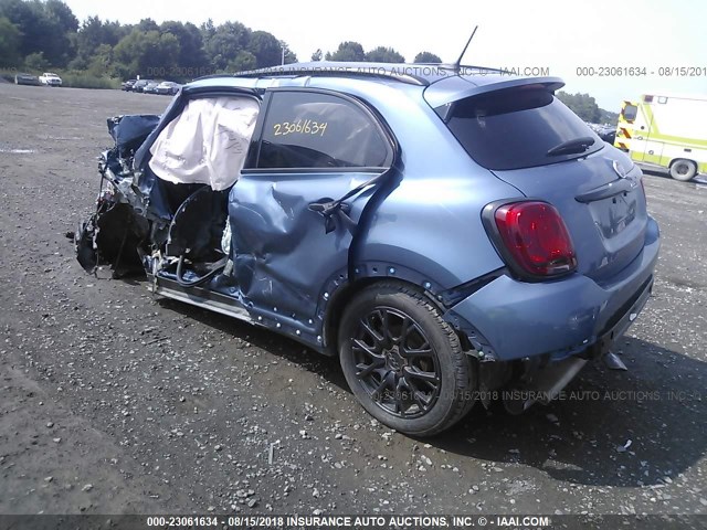 ZFBCFYCB4HP622209 - 2017 FIAT 500X TREKKING BLUE photo 3