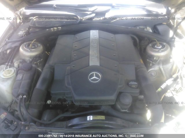 WDBNG75J61A157490 - 2001 MERCEDES-BENZ S 500 Champagne photo 10