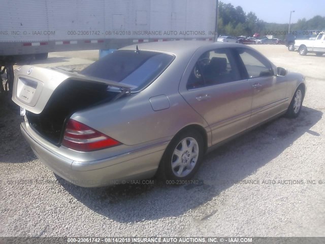 WDBNG75J61A157490 - 2001 MERCEDES-BENZ S 500 Champagne photo 4