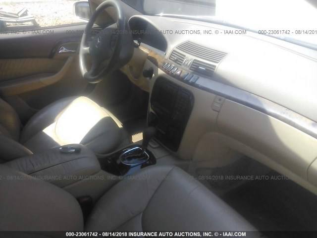 WDBNG75J61A157490 - 2001 MERCEDES-BENZ S 500 Champagne photo 5