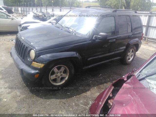 1J4GK38K75W669994 - 2005 JEEP LIBERTY RENEGADE BLACK photo 2