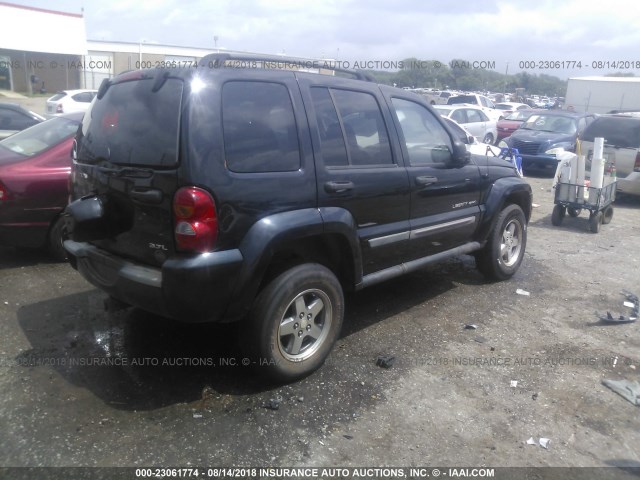 1J4GK38K75W669994 - 2005 JEEP LIBERTY RENEGADE BLACK photo 4