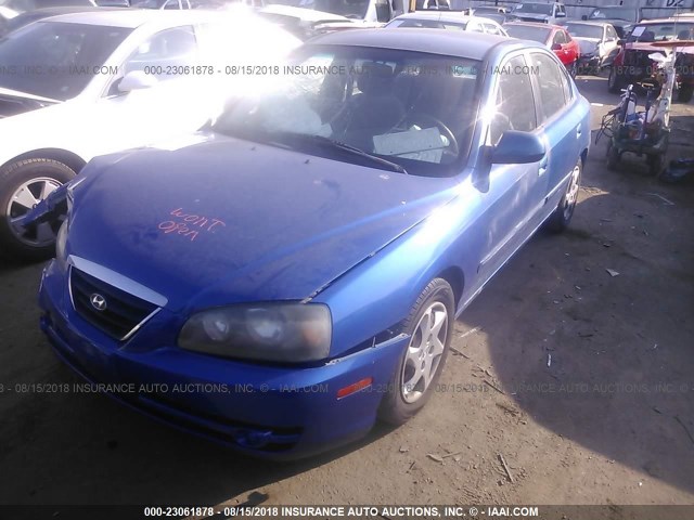 KMHDN46D66U229557 - 2006 HYUNDAI ELANTRA GLS/GT/LIMITED BLUE photo 2