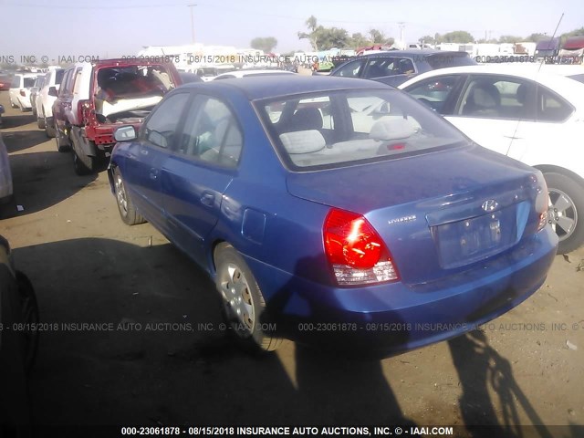 KMHDN46D66U229557 - 2006 HYUNDAI ELANTRA GLS/GT/LIMITED BLUE photo 3