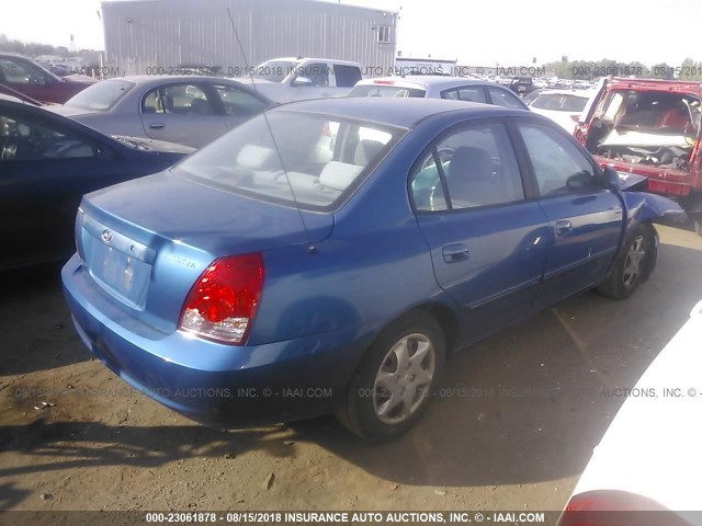 KMHDN46D66U229557 - 2006 HYUNDAI ELANTRA GLS/GT/LIMITED BLUE photo 4