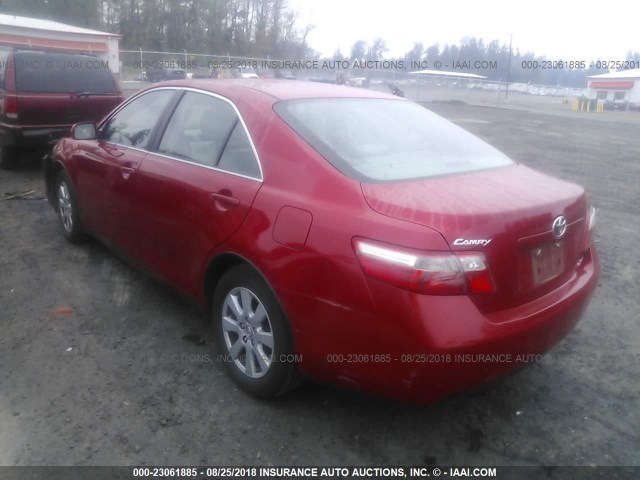 4T1BE46K87U146834 - 2007 TOYOTA CAMRY NEW GENERATION CE/LE/XLE/SE RED photo 3