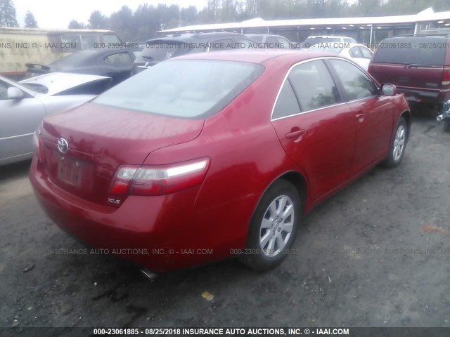 4T1BE46K87U146834 - 2007 TOYOTA CAMRY NEW GENERATION CE/LE/XLE/SE RED photo 4