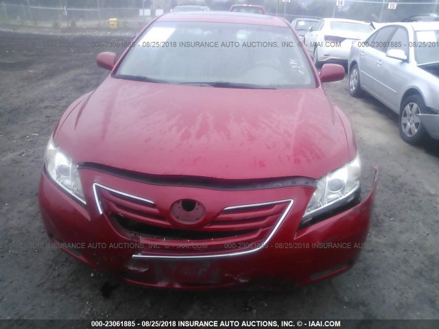 4T1BE46K87U146834 - 2007 TOYOTA CAMRY NEW GENERATION CE/LE/XLE/SE RED photo 6