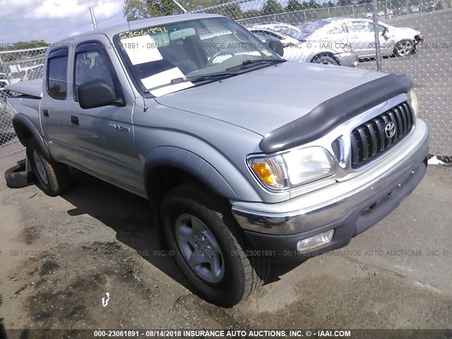 5TEHN72N22Z097050 - 2002 TOYOTA TACOMA DOUBLE CAB SILVER photo 1