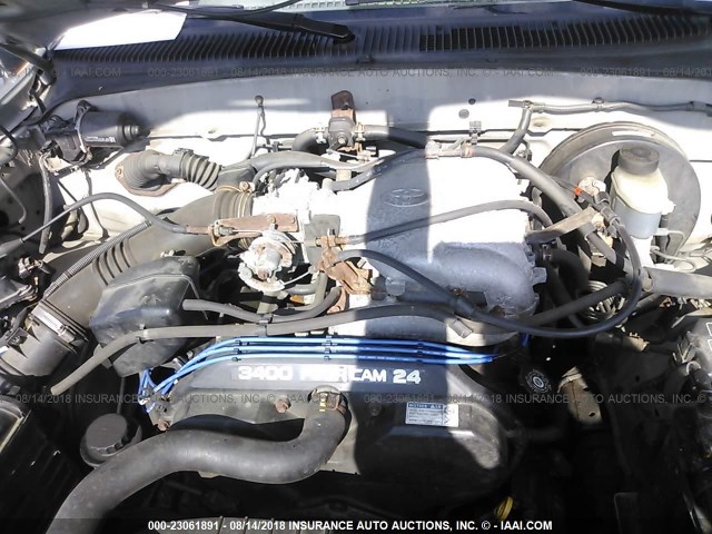 5TEHN72N22Z097050 - 2002 TOYOTA TACOMA DOUBLE CAB ვერცხლისფერი ფოტო 10