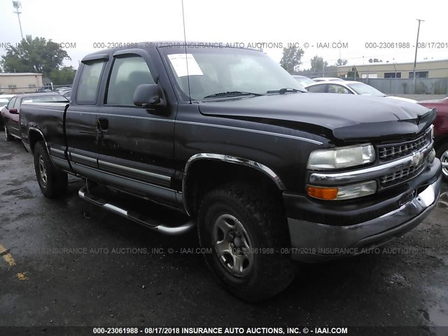 1GCEK19V71E110441 - 2001 CHEVROLET SILVERADO K1500 BLACK photo 1