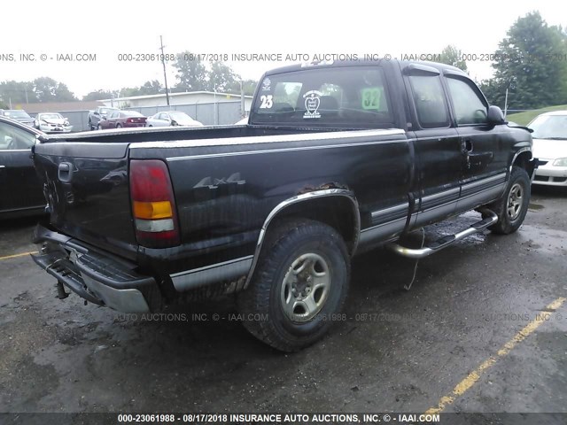 1GCEK19V71E110441 - 2001 CHEVROLET SILVERADO K1500 BLACK photo 4