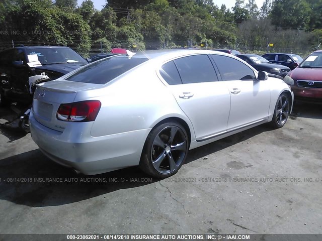 JTHBL96S785001687 - 2008 LEXUS GS 460 SILVER photo 4