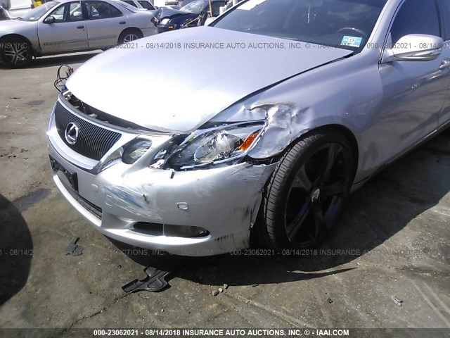 JTHBL96S785001687 - 2008 LEXUS GS 460 SILVER photo 6