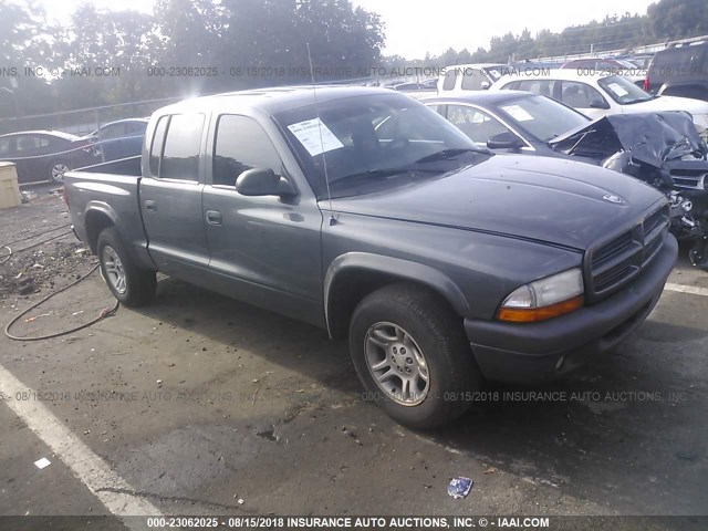 1D7HL38XX3S381383 - 2003 DODGE DAKOTA QUAD SPORT GRAY photo 1