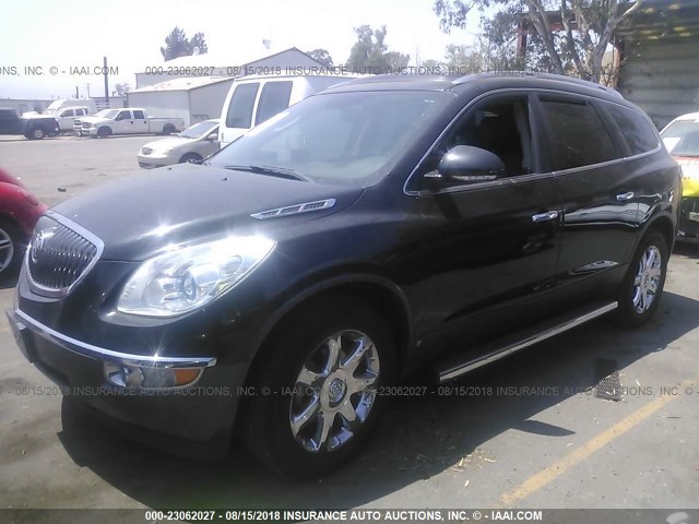 5GAER23708J197307 - 2008 BUICK ENCLAVE CXL BLACK photo 2