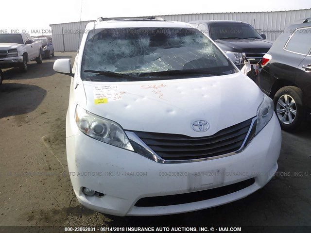 5TDYK3DCXDS286428 - 2013 TOYOTA SIENNA XLE/LIMITED WHITE photo 6