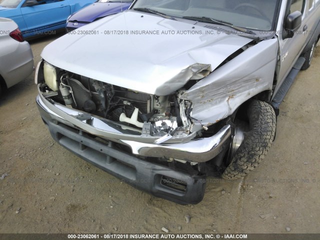 1N6ED26Y9YC427879 - 2000 NISSAN FRONTIER KING CAB XE/KING CAB SE SILVER photo 6